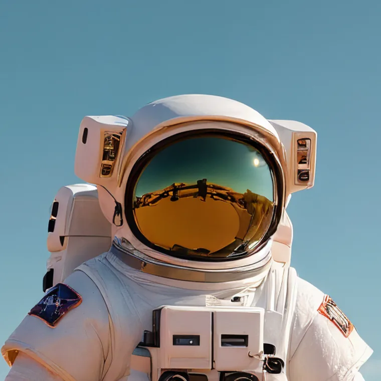 The same visor close-up after upscaling, crisp and detailed