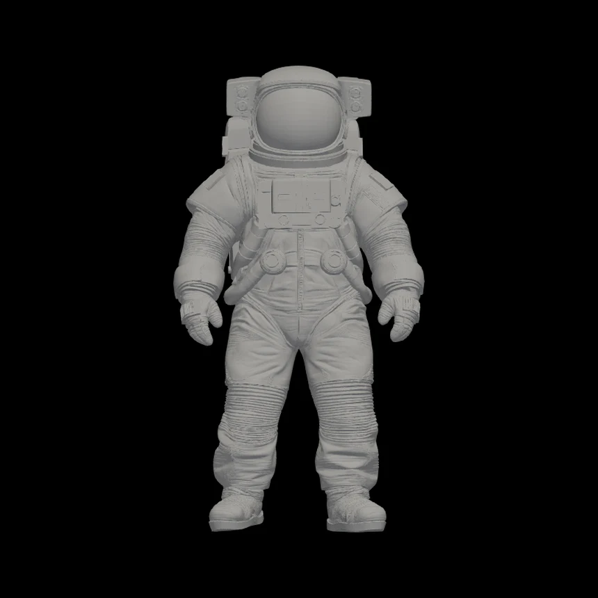Untextured STL mesh generated from the astronaut photograph
