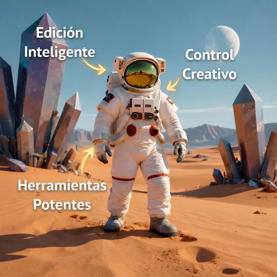 Generated result with the graphic text translated into Spanish by Editasteic